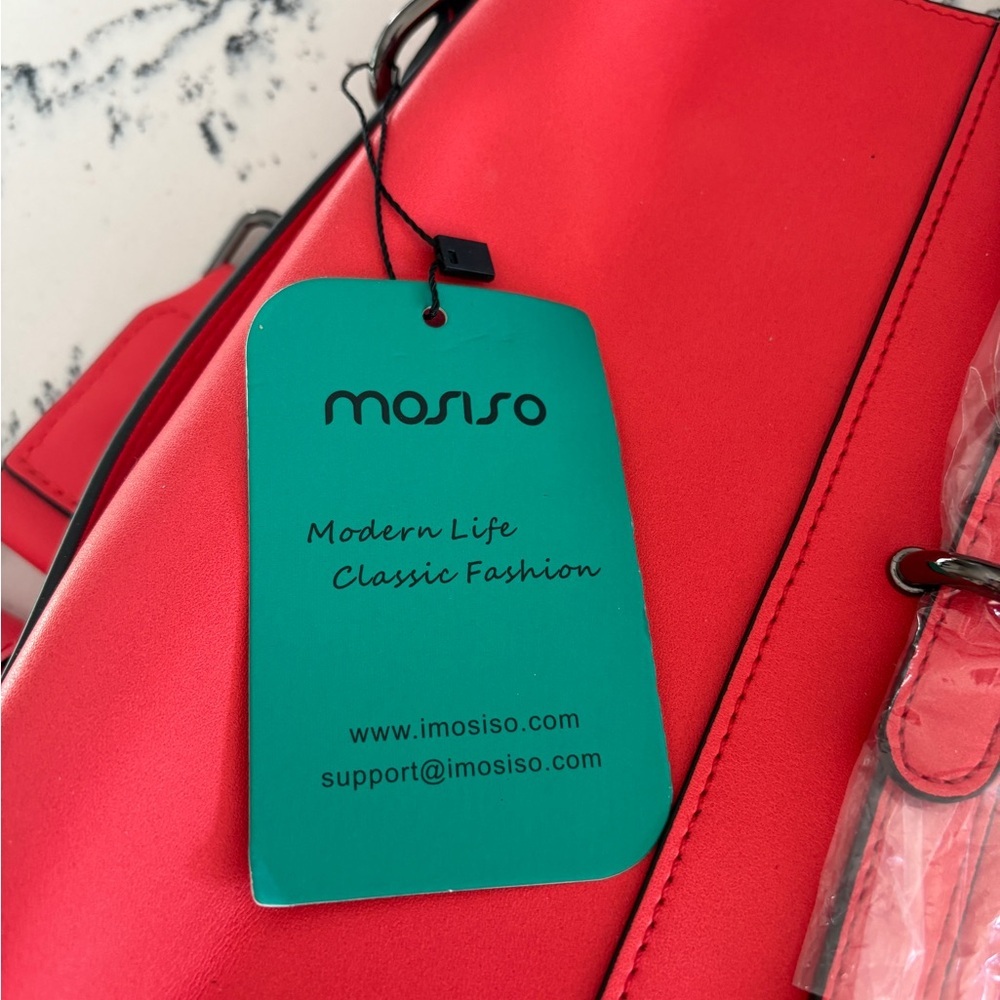Mosiso Red Women's Laptop Bag - Picture 4 of 4